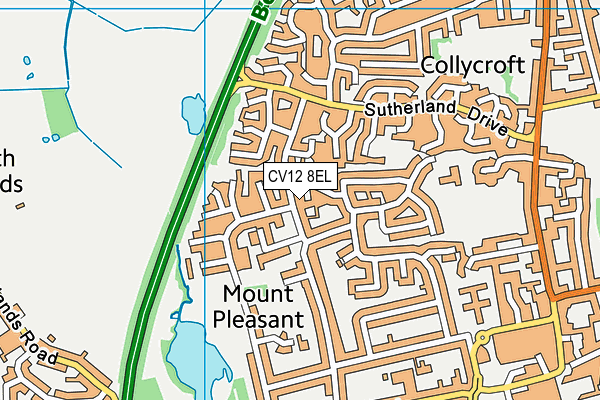 CV12 8EL map - OS VectorMap District (Ordnance Survey) CV12 8EL map - OS VectorMap District (Ordnance Survey)