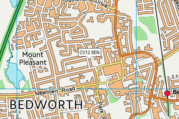 CV12 8EN map - OS VectorMap District (Ordnance Survey)