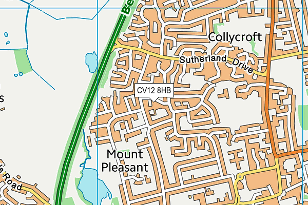 CV12 8HB map - OS VectorMap District (Ordnance Survey) CV12 8HB map - OS VectorMap District (Ordnance Survey)