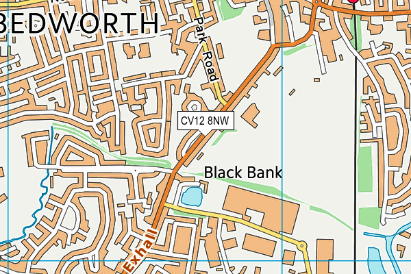 CV12 8NW map - OS VectorMap District (Ordnance Survey)