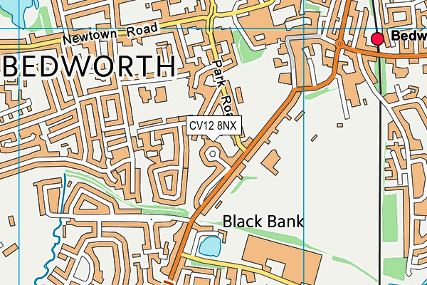 CV12 8NX map - OS VectorMap District (Ordnance Survey)
