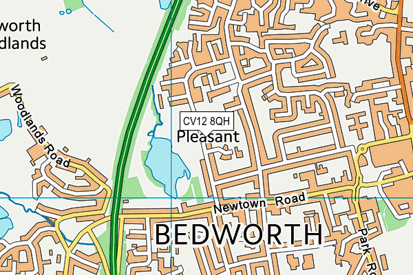 CV12 8QH map - OS VectorMap District (Ordnance Survey) CV12 8QH map - OS VectorMap District (Ordnance Survey)