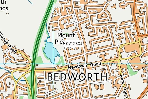 CV12 8QJ map - OS VectorMap District (Ordnance Survey) CV12 8QJ map - OS VectorMap District (Ordnance Survey)