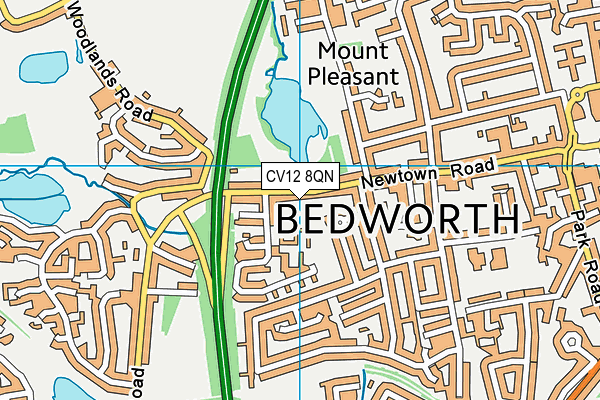 CV12 8QN map - OS VectorMap District (Ordnance Survey) CV12 8QN map - OS VectorMap District (Ordnance Survey)