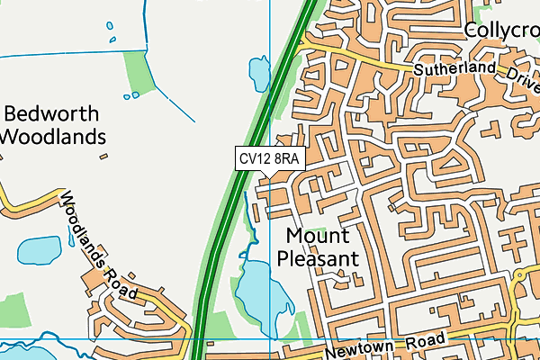 CV12 8RA map - OS VectorMap District (Ordnance Survey) CV12 8RA map - OS VectorMap District (Ordnance Survey)