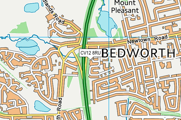 CV12 8RU map - OS VectorMap District (Ordnance Survey) CV12 8RU map - OS VectorMap District (Ordnance Survey)