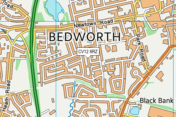 CV12 8RZ map - OS VectorMap District (Ordnance Survey) CV12 8RZ map - OS VectorMap District (Ordnance Survey)