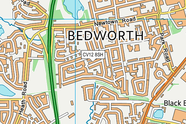 CV12 8SH map - OS VectorMap District (Ordnance Survey) CV12 8SH map - OS VectorMap District (Ordnance Survey)