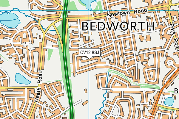 CV12 8SJ map - OS VectorMap District (Ordnance Survey) CV12 8SJ map - OS VectorMap District (Ordnance Survey)