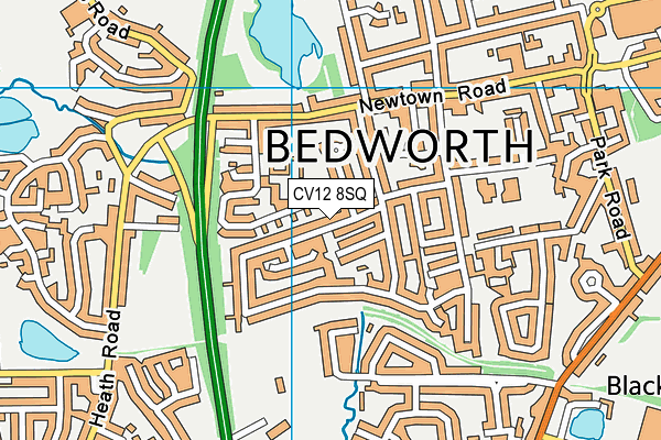 CV12 8SQ map - OS VectorMap District (Ordnance Survey) CV12 8SQ map - OS VectorMap District (Ordnance Survey)