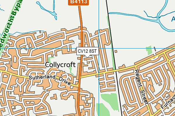 CV12 8ST map - OS VectorMap District (Ordnance Survey) CV12 8ST map - OS VectorMap District (Ordnance Survey)