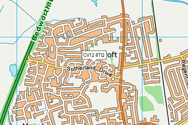 CV12 8TQ map - OS VectorMap District (Ordnance Survey) CV12 8TQ map - OS VectorMap District (Ordnance Survey)