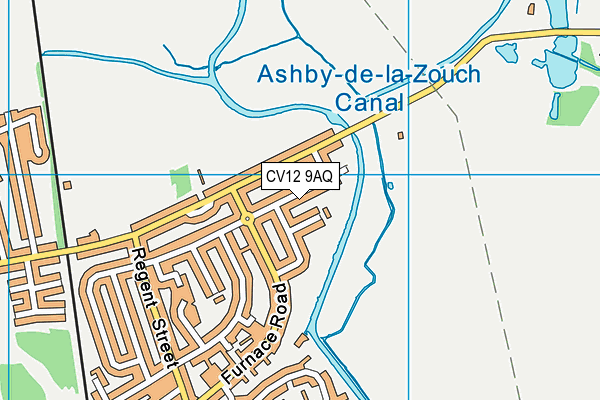 CV12 9AQ map - OS VectorMap District (Ordnance Survey) CV12 9AQ map - OS VectorMap District (Ordnance Survey)