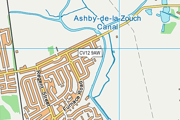 CV12 9AW map - OS VectorMap District (Ordnance Survey) CV12 9AW map - OS VectorMap District (Ordnance Survey)