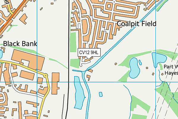 CV12 9HL map - OS VectorMap District (Ordnance Survey) CV12 9HL map - OS VectorMap District (Ordnance Survey)