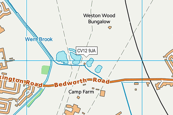CV12 9JA map - OS VectorMap District (Ordnance Survey) CV12 9JA map - OS VectorMap District (Ordnance Survey)