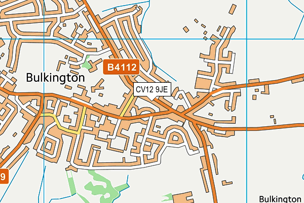 CV12 9JE map - OS VectorMap District (Ordnance Survey) CV12 9JE map - OS VectorMap District (Ordnance Survey)