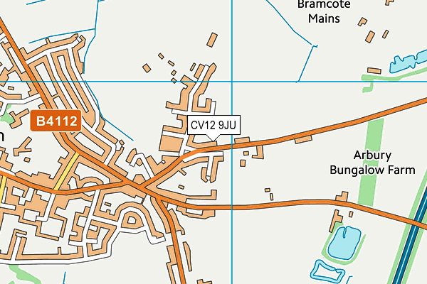 CV12 9JU map - OS VectorMap District (Ordnance Survey) CV12 9JU map - OS VectorMap District (Ordnance Survey)
