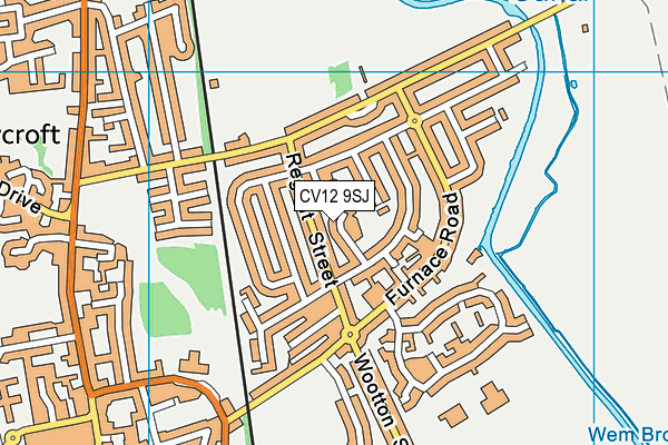 CV12 9SJ map - OS VectorMap District (Ordnance Survey) CV12 9SJ map - OS VectorMap District (Ordnance Survey)