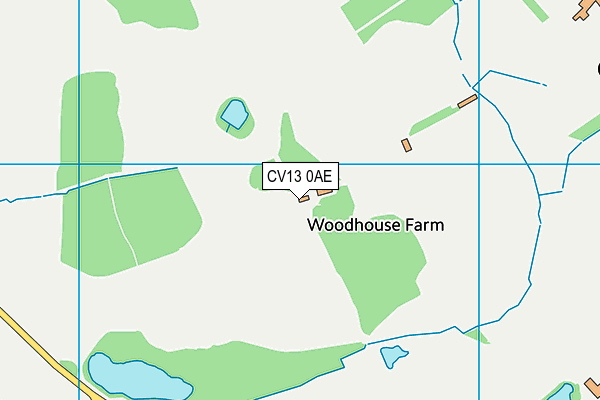 CV13 0AE map - OS VectorMap District (Ordnance Survey) CV13 0AE map - OS VectorMap District (Ordnance Survey)