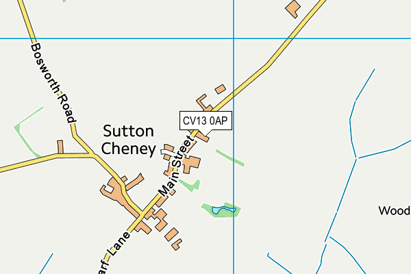 CV13 0AP map - OS VectorMap District (Ordnance Survey)