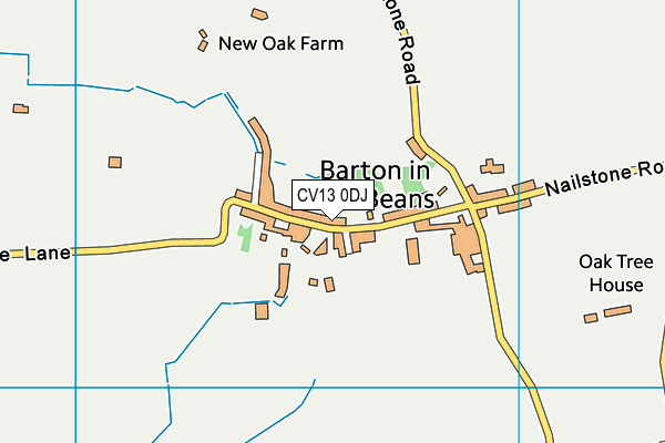 CV13 0DJ map - OS VectorMap District (Ordnance Survey) CV13 0DJ map - OS VectorMap District (Ordnance Survey)