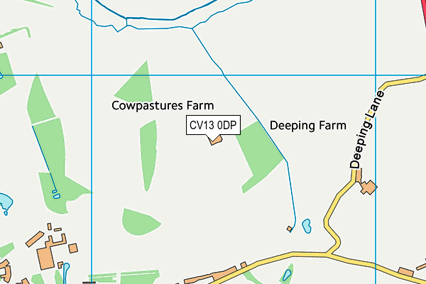 CV13 0DP map - OS VectorMap District (Ordnance Survey) CV13 0DP map - OS VectorMap District (Ordnance Survey)