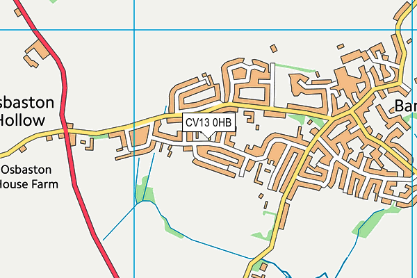 CV13 0HB map - OS VectorMap District (Ordnance Survey) CV13 0HB map - OS VectorMap District (Ordnance Survey)