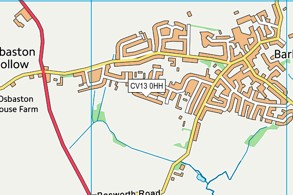 CV13 0HH map - OS VectorMap District (Ordnance Survey) CV13 0HH map - OS VectorMap District (Ordnance Survey)