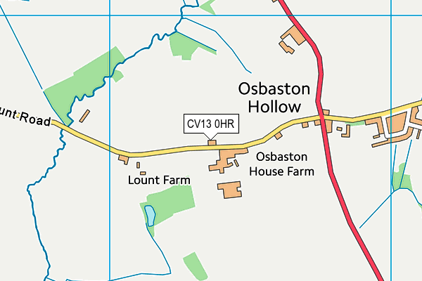 CV13 0HR map - OS VectorMap District (Ordnance Survey) CV13 0HR map - OS VectorMap District (Ordnance Survey)
