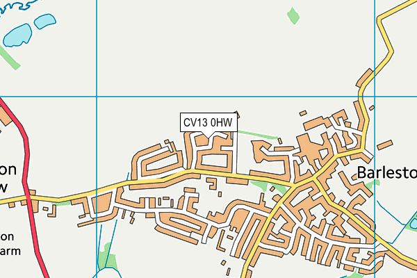 CV13 0HW map - OS VectorMap District (Ordnance Survey) CV13 0HW map - OS VectorMap District (Ordnance Survey)