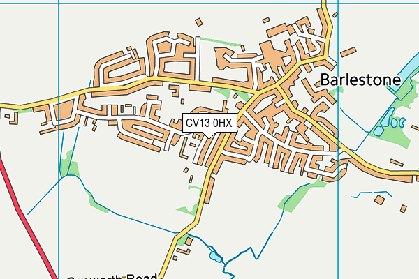 CV13 0HX map - OS VectorMap District (Ordnance Survey) CV13 0HX map - OS VectorMap District (Ordnance Survey)