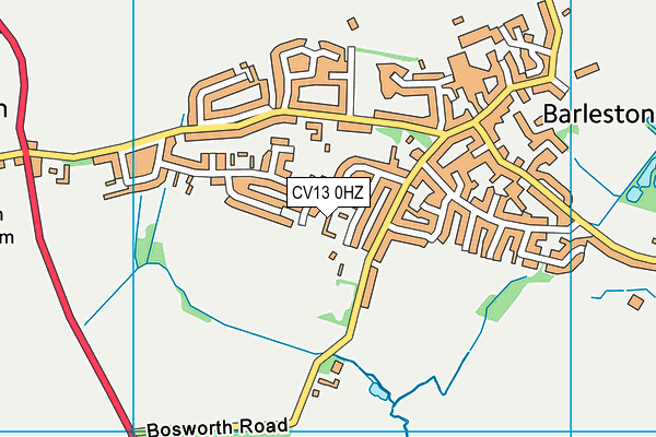CV13 0HZ map - OS VectorMap District (Ordnance Survey) CV13 0HZ map - OS VectorMap District (Ordnance Survey)
