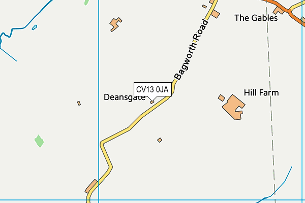 CV13 0JA map - OS VectorMap District (Ordnance Survey) CV13 0JA map - OS VectorMap District (Ordnance Survey)