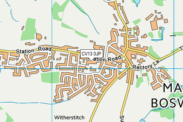 CV13 0JP map - OS VectorMap District (Ordnance Survey) CV13 0JP map - OS VectorMap District (Ordnance Survey)
