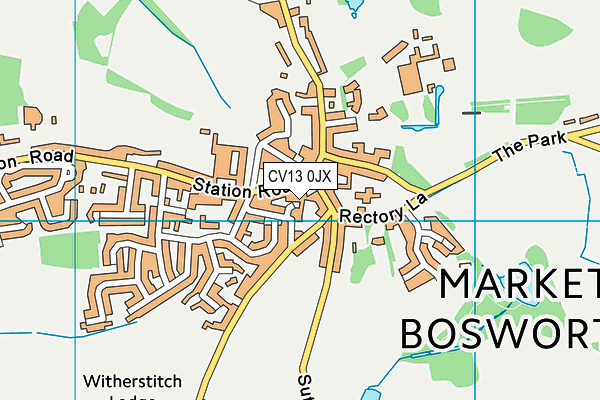 CV13 0JX map - OS VectorMap District (Ordnance Survey) CV13 0JX map - OS VectorMap District (Ordnance Survey)