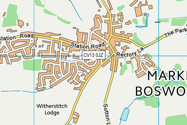 CV13 0JZ map - OS VectorMap District (Ordnance Survey) CV13 0JZ map - OS VectorMap District (Ordnance Survey)
