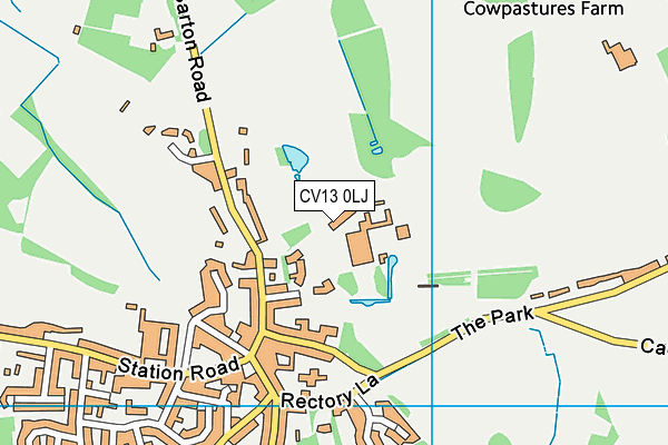 CV13 0LJ map - OS VectorMap District (Ordnance Survey)