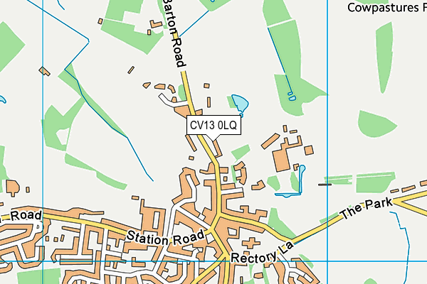 CV13 0LQ map - OS VectorMap District (Ordnance Survey)