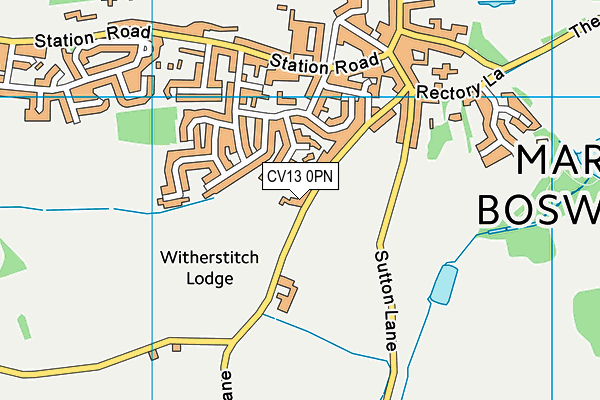 CV13 0PN map - OS VectorMap District (Ordnance Survey) CV13 0PN map - OS VectorMap District (Ordnance Survey)