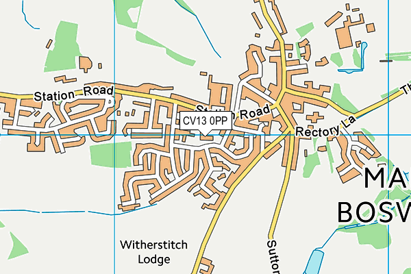 CV13 0PP map - OS VectorMap District (Ordnance Survey) CV13 0PP map - OS VectorMap District (Ordnance Survey)