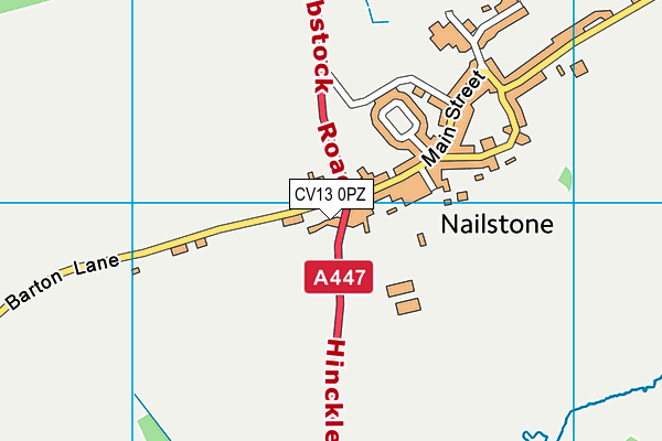 CV13 0PZ map - OS VectorMap District (Ordnance Survey) CV13 0PZ map - OS VectorMap District (Ordnance Survey)