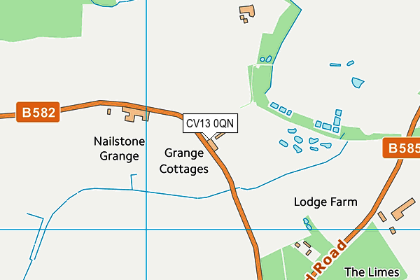 CV13 0QN map - OS VectorMap District (Ordnance Survey) CV13 0QN map - OS VectorMap District (Ordnance Survey)