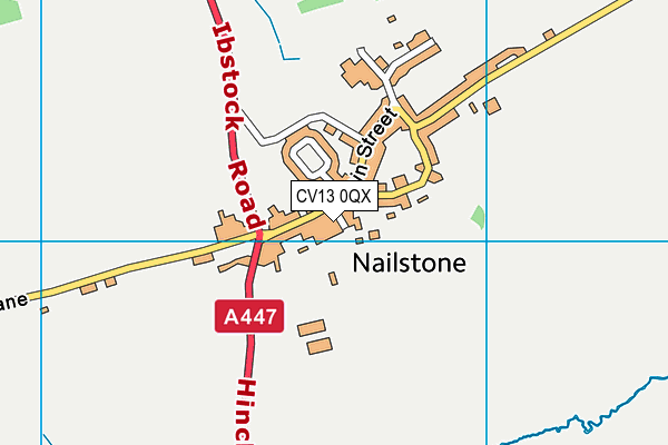 CV13 0QX map - OS VectorMap District (Ordnance Survey) CV13 0QX map - OS VectorMap District (Ordnance Survey)