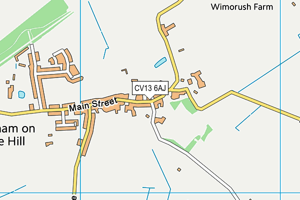 CV13 6AJ map - OS VectorMap District (Ordnance Survey)