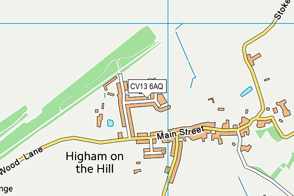 CV13 6AQ map - OS VectorMap District (Ordnance Survey)
