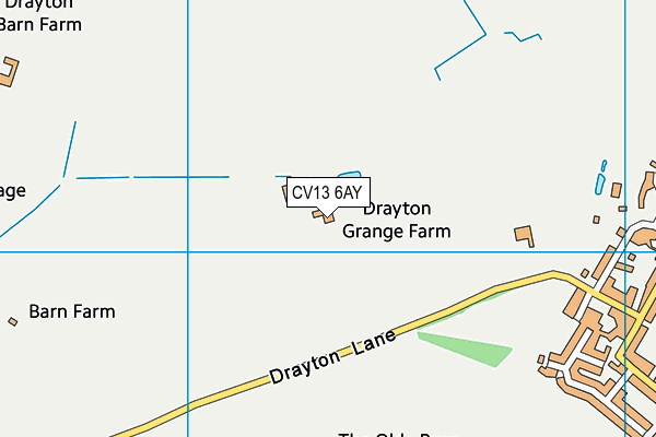 CV13 6AY map - OS VectorMap District (Ordnance Survey) CV13 6AY map - OS VectorMap District (Ordnance Survey)