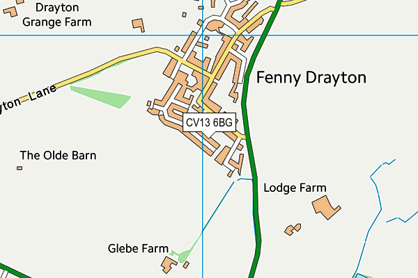 CV13 6BG map - OS VectorMap District (Ordnance Survey) CV13 6BG map - OS VectorMap District (Ordnance Survey)