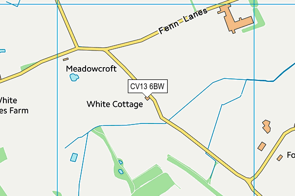 CV13 6BW map - OS VectorMap District (Ordnance Survey) CV13 6BW map - OS VectorMap District (Ordnance Survey)