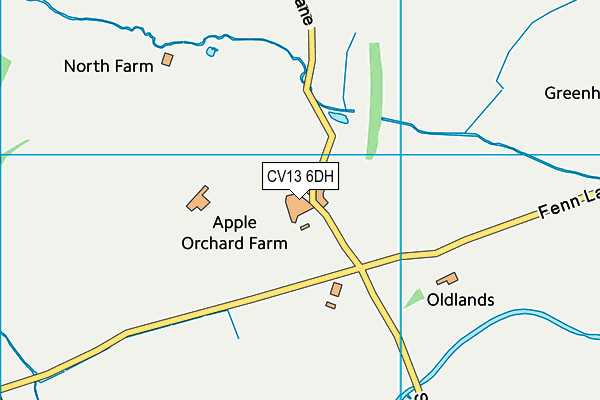 CV13 6DH map - OS VectorMap District (Ordnance Survey) CV13 6DH map - OS VectorMap District (Ordnance Survey)